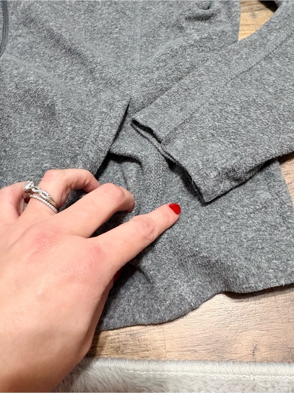 Port Authority Women’s Nursing Fleece Jacket Gray Full Zip Embroidered Size L - Picture 4 of 7
